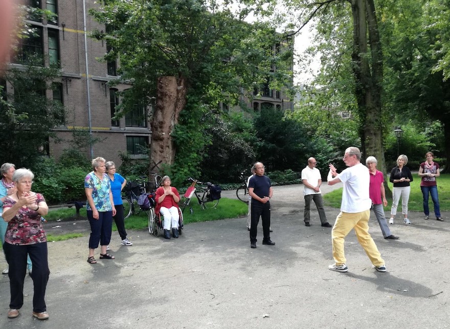 zomer taiji in het Van der Werfpark Leiden 3